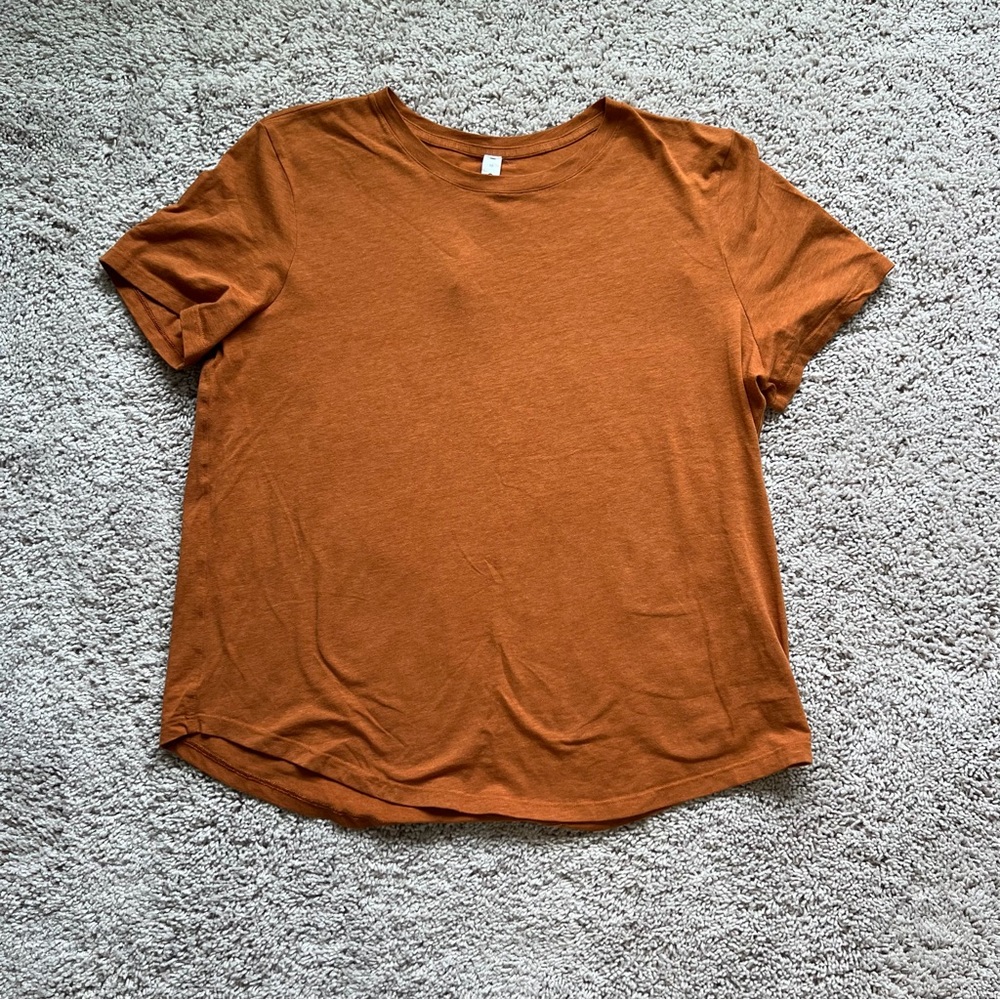 lululemon athletica Burnt Orange Short Sleeve Tee